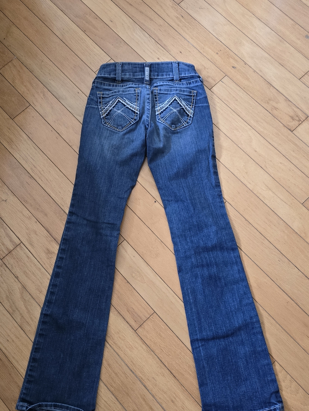 Ariat Women's Dark Blue Denim Flare Jeans with Embroidered Back Pockets